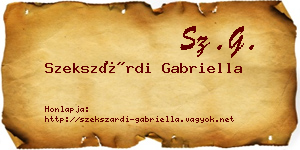Szekszárdi Gabriella névjegykártya