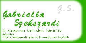 gabriella szekszardi business card