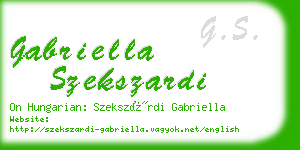 gabriella szekszardi business card